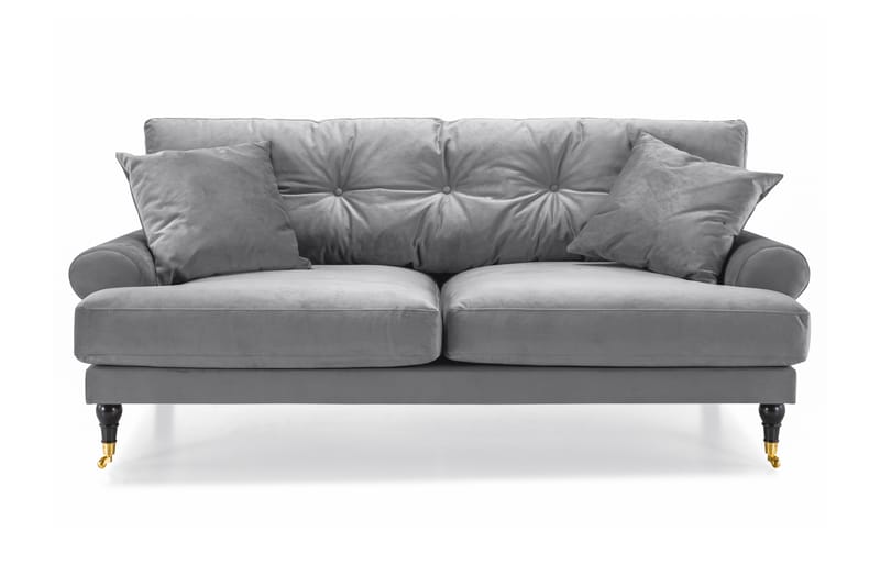 Andrew 2-personers Fløjlssofa - Lysegrå - Møbler - Sofaer - Howard sofa