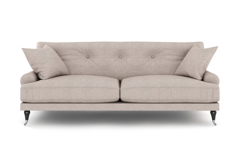 Andrew 2-pers Sofa - Beige/Krom - Howard sofa - 2 personers sofa