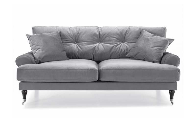 Andrew 2-personers Fløjlssofa - Lysegrå - Møbler - Sofaer - Howard sofa