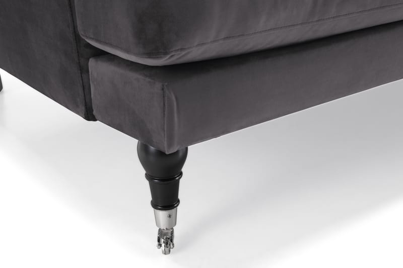 Andrew 2-personers Fløjlssofa - Mørkegrå - Møbler - Sofaer - Howard sofa