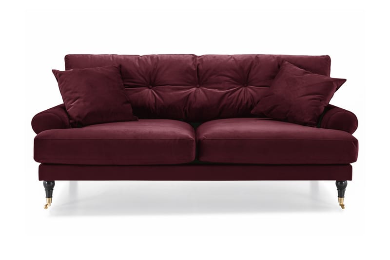 Andrew 2-personers Velourofa - Lilla/Krom - Howard sofa - Velour sofaer - 2 personers sofa