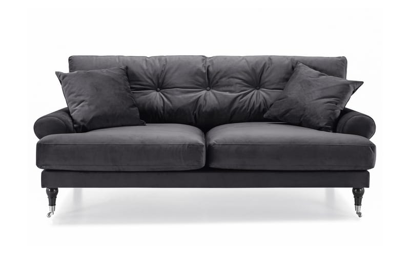 Andrew 2-personers Fløjlssofa - Mørkegrå - Møbler - Sofaer - 2 personers sofa