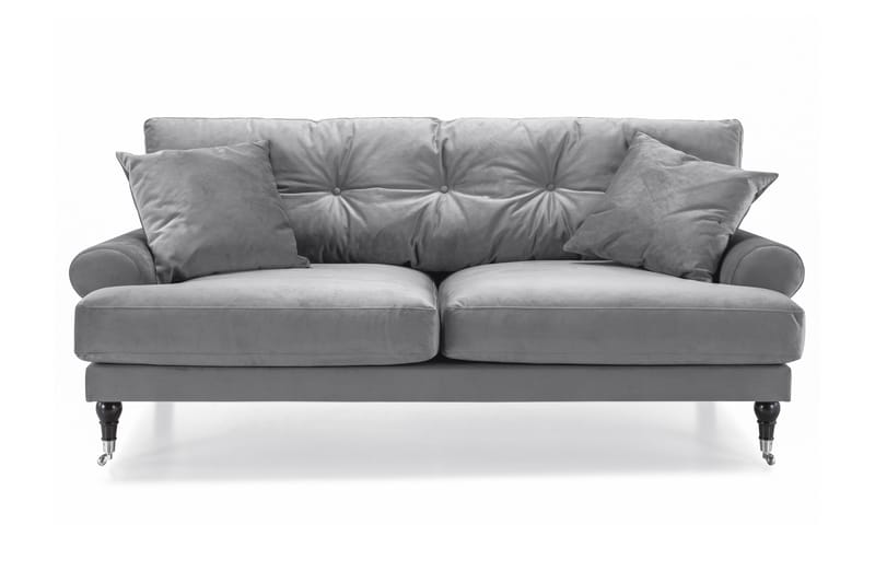 Andrew 2-personers Fløjlssofa - Lysegrå - Møbler - Sofaer - 2 personers sofa