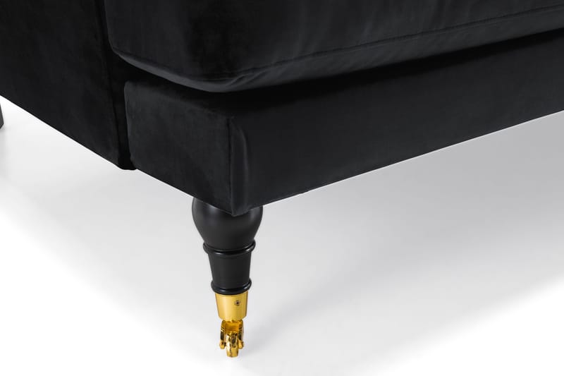 Andrew 2-personers Fløjlssofa - Sort - Møbler - Sofaer - 2 personers sofa