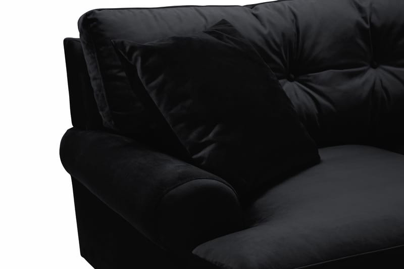 Andrew 2-personers Fløjlssofa - Sort - Møbler - Sofaer - 2 personers sofa