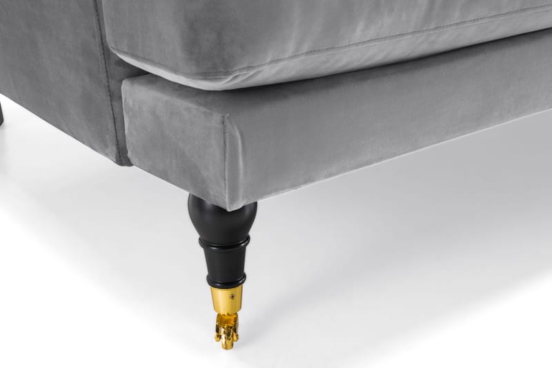 Andrew 2-personers Fløjlssofa - Lysegrå - Møbler - Sofaer - 2 personers sofa