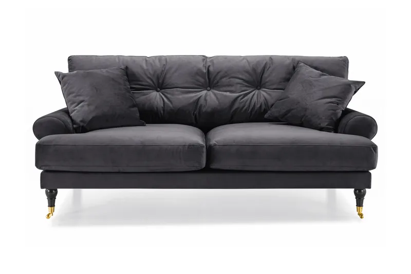 Andrew 2-personers Fløjlssofa - Mørkegrå - Møbler - Sofaer - 2 personers sofa
