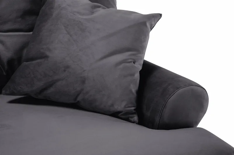 Andrew 2-personers Fløjlssofa - Mørkegrå - Møbler - Sofaer - 2 personers sofa