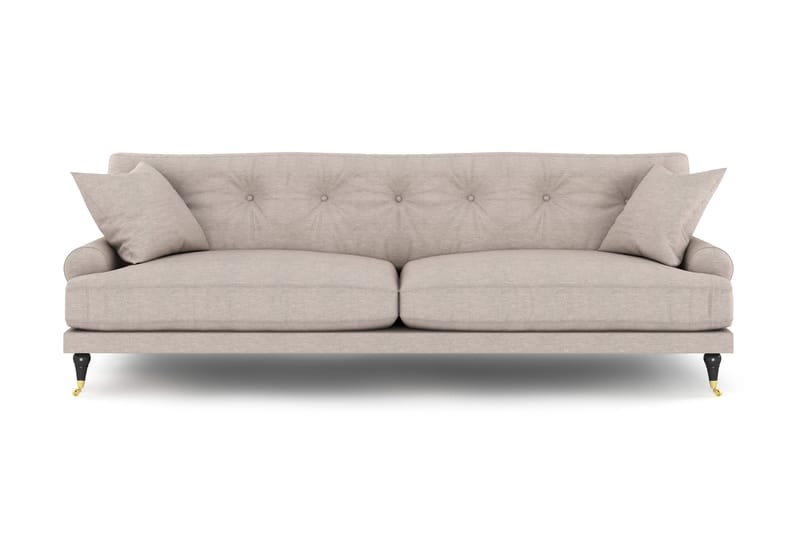 Andrew 3-pers Sofa - Beige/Messing - Howard sofa - 3 personers sofa