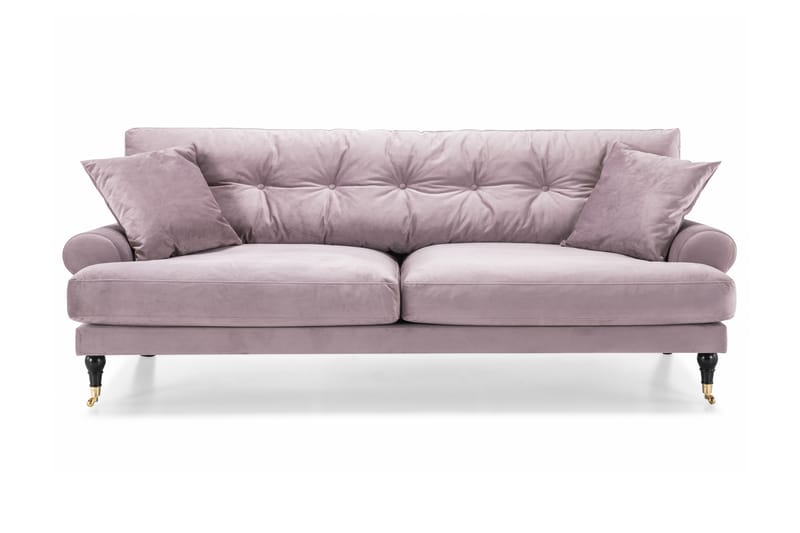 Andrew 3-personers Fløjlssofa - Lilla - Møbler - Sofaer - Howard sofa