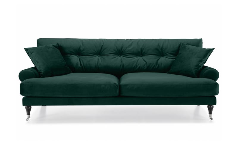 Andrew 3-personers Fløjlssofa - Grøn - Møbler - Sofaer - Howard sofa