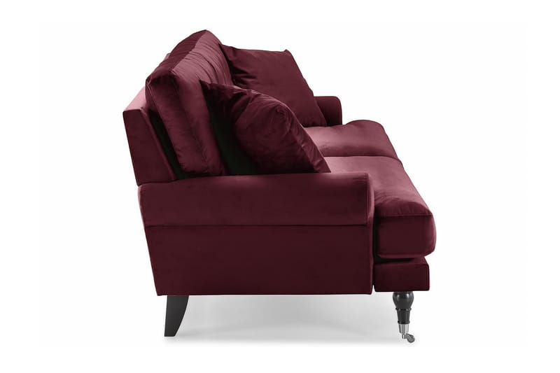 Andrew 3-personers Velourofa - Lilla/Krom - Howard sofa - Velour sofaer - 3 personers sofa