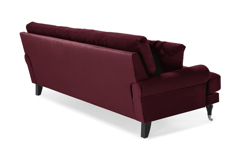 Andrew 3-personers Velourofa - Lilla/Krom - Howard sofa - Velour sofaer - 3 personers sofa