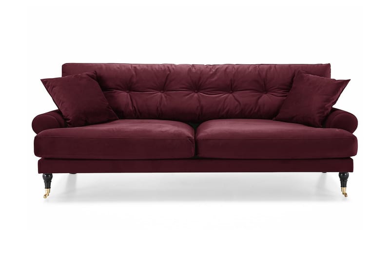 Andrew 3-personers Fløjlssofa - Lilla - Møbler - Sofaer - Howard sofa