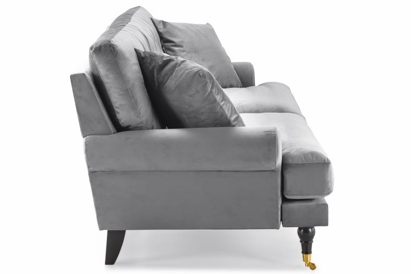 Andrew 3-personers Fløjlssofa - Lysegrå - Møbler - Sofaer - 3 personers sofa