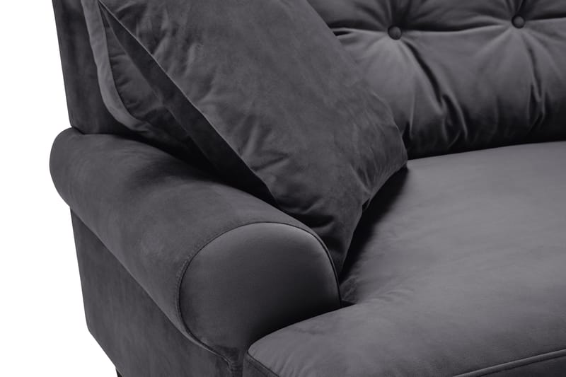 Andrew 3-personers Fløjlssofa - Mørkegrå - Møbler - Sofaer - Howard sofa