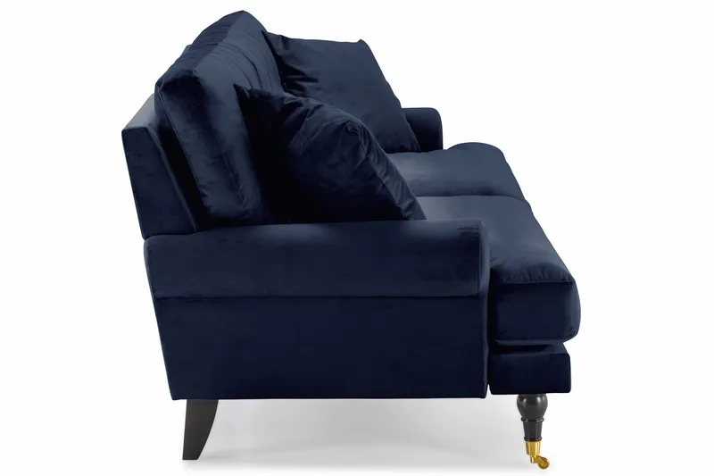 Andrew 3-personers Fløjlssofa - Blå - Møbler - Sofaer - 3 personers sofa