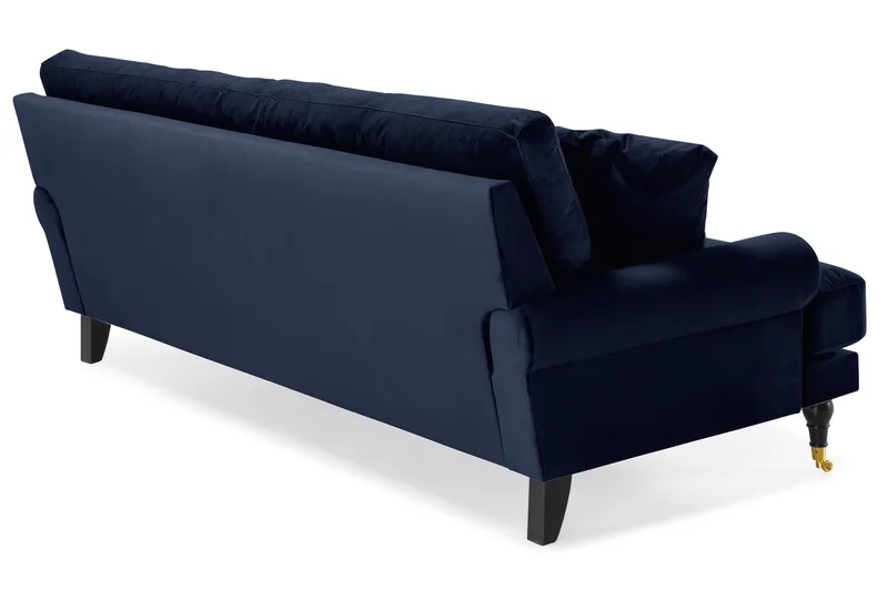 Andrew 3-personers Fløjlssofa - Blå - Møbler - Sofaer - 3 personers sofa