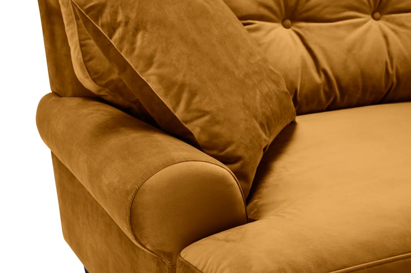 Andrew 3-personers Fløjlssofa - Mørkegul - M�øbler - Sofaer - Howard sofa