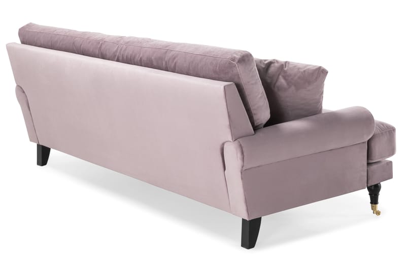 Andrew 3-personers Fløjlssofa - Lilla - Møbler - Sofaer - 3 personers sofa