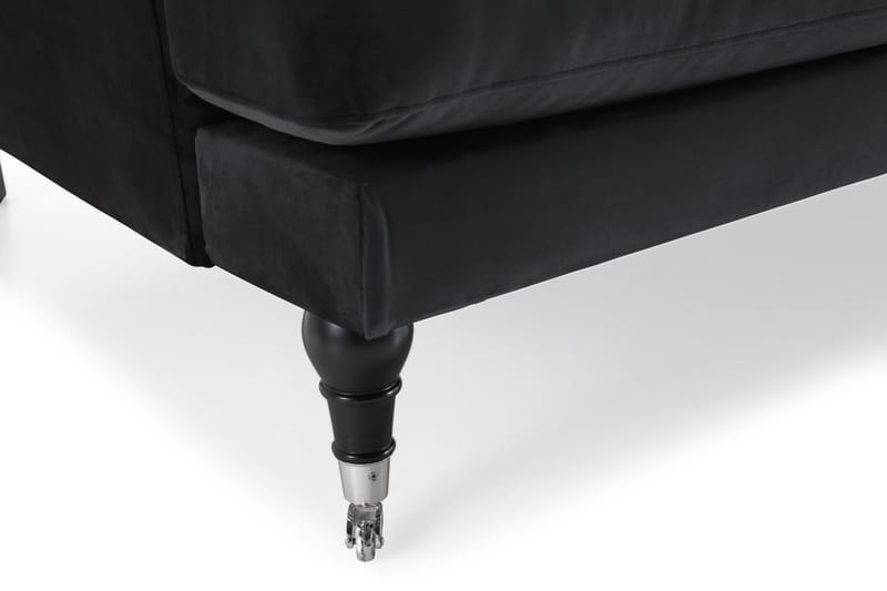 Andrew 3-personers Fløjlssofa - Sort - Møbler - Sofaer - Howard sofa