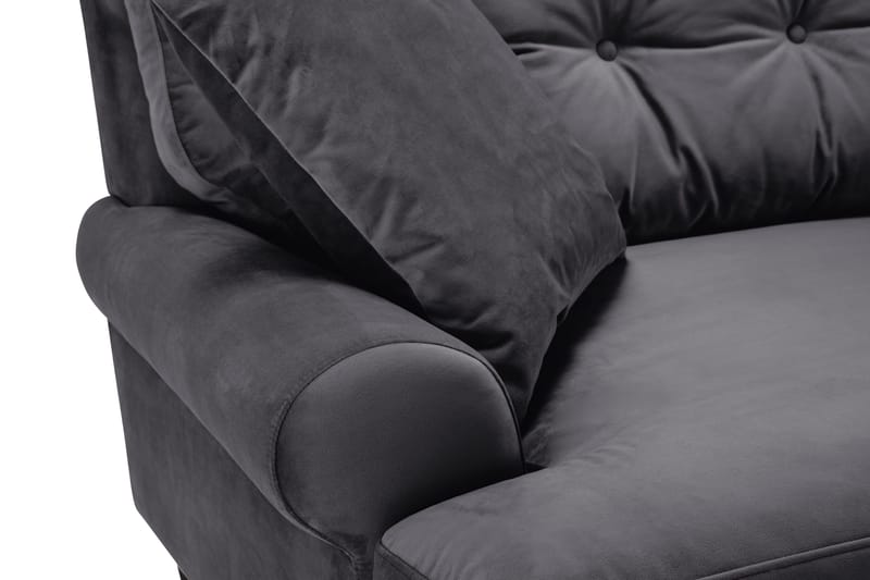 Andrew 3-personers Fløjlssofa - Mørkegrå - Møbler - Sofaer - 3 personers sofa