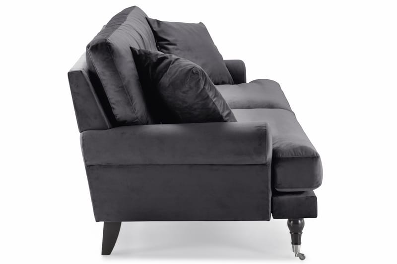 Andrew 3-personers Fløjlssofa - Mørkegrå - Møbler - Sofaer - Howard sofa
