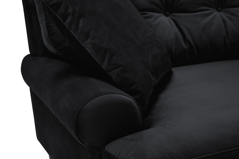 Andrew 3-personers Fløjlssofa - Sort - Møbler - Sofaer - Howard sofa