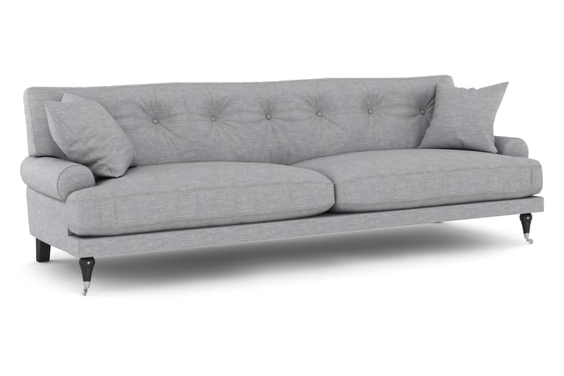 Andrew 3-pers Sofa - Lysegrå/Krom - Howard sofa - 3 personers sofa