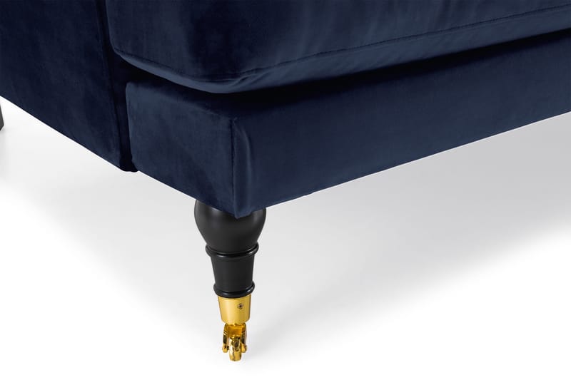 Andrew 3-personers Fløjlssofa - Blå - Møbler - Sofaer - 3 personers sofa