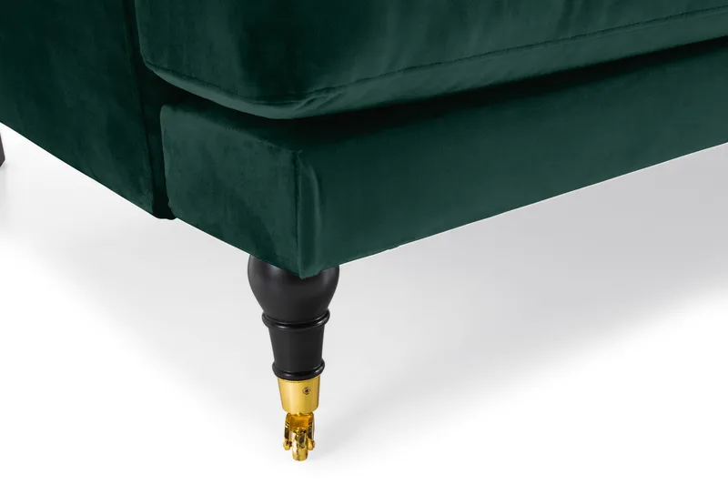 Andrew 3-personers Fløjlssofa - Grøn - Møbler - Sofaer - 3 personers sofa