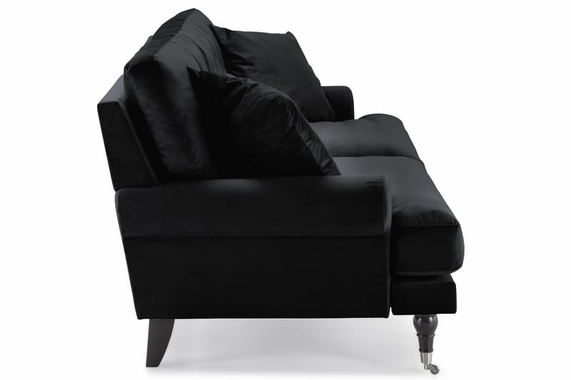 Andrew 3-personers Fløjlssofa - Sort - Møbler - Sofaer - Howard sofa