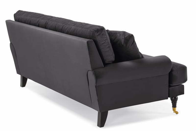 Andrew Veloursofa 2-pers - Mørkegrå/Messing - Howard sofa - Velour sofaer - 2 personers sofa