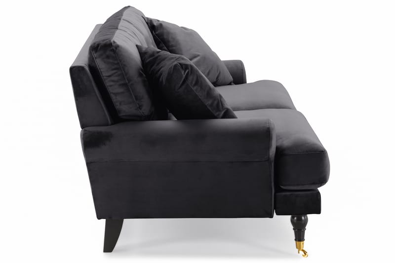 Andrew Veloursofa 2-pers - Mørkegrå/Messing - Howard sofa - Velour sofaer - 2 personers sofa