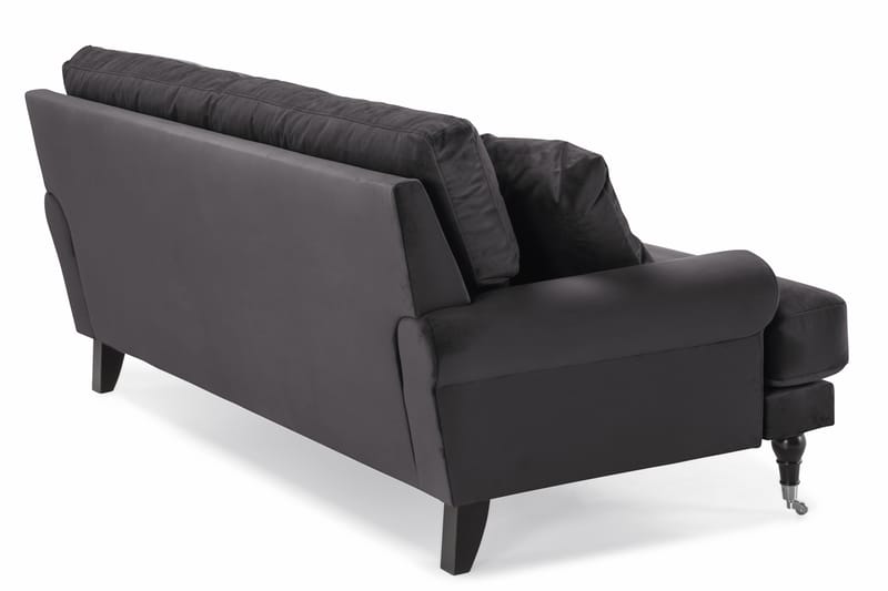 Andrew Veloursofa 2-pers - Mørkegrå/Krom - Howard sofa - Velour sofaer - 2 personers sofa
