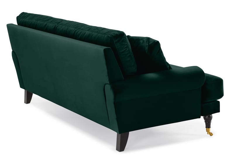 Andrew Veloursofa 2-pers - Mørkegrøn/Messing - Howard sofa - Velour sofaer - 2 personers sofa