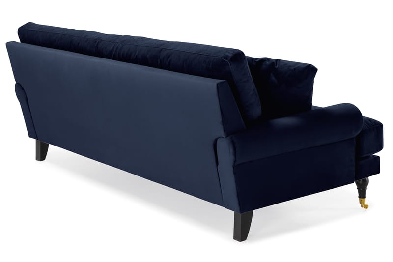 Andrew Veloursofa 3-pers - Midnatsblå/Messing - Velour sofaer - 3 personers sofa - Howard sofa
