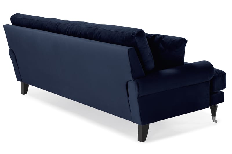 Andrew Veloursofa 3-pers - Midnatsblå/Krom - Howard sofa - Velour sofaer - 3 personers sofa