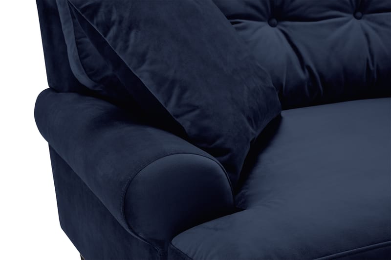 Andrew Veloursofa 3-pers - Midnatsblå/Krom - Howard sofa - Velour sofaer - 3 personers sofa