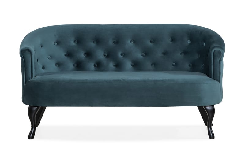 Dahlia Siss Sofa - Blågrøn Velour - Velour sofaer - 2 personers sofa - Howard sofa