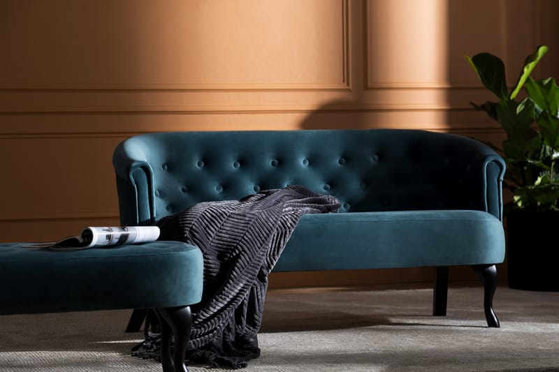 Dahlia Siss Sofa - Blågrøn Velour - Møbler - Sofaer - Howard sofa