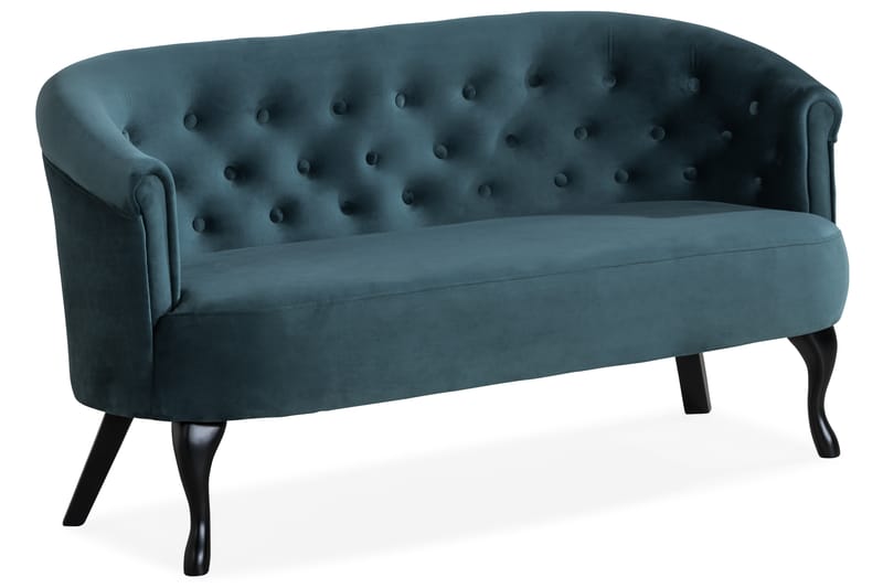 Dahlia Siss Sofa - Blågrøn Velour - Møbler - Sofaer - Howard sofa