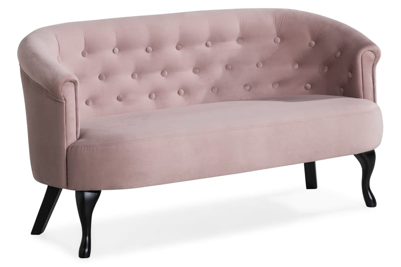 Dahlia Siss Sofa - Lys Rosa Velour - Møbler - Sofaer - Howard sofa