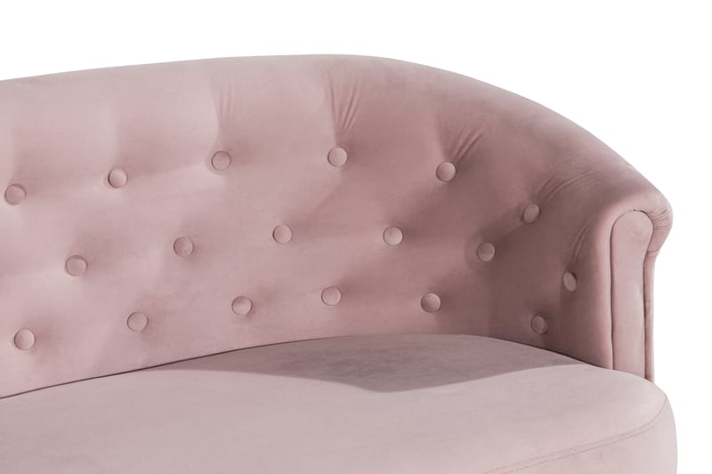 Dahlia Siss Sofa - Lys Rosa Velour - Møbler - Sofaer - Howard sofa
