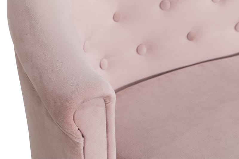 Dahlia Siss Sofa - Lys Rosa Velour - Møbler - Sofaer - Howard sofa