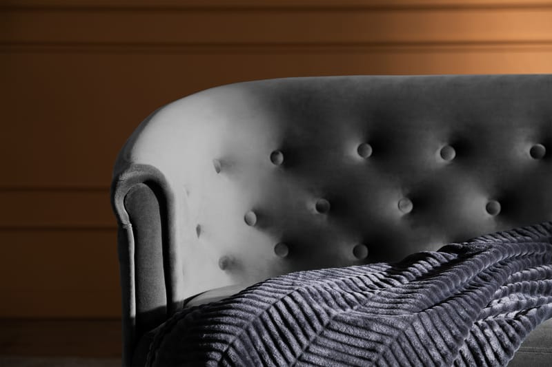 Dahlia Siss Sofa Velour - Mørkegrå - Howard sofa - Velour sofaer - 2 personers sofa
