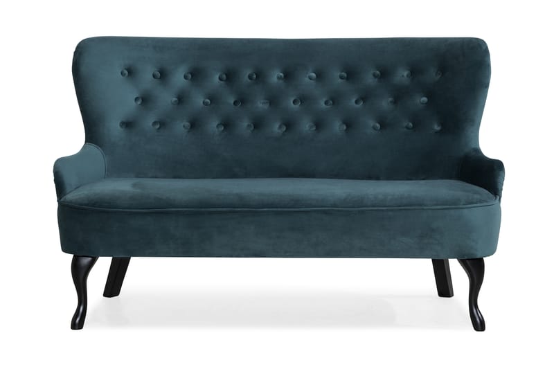 Dahlia Sofa - Blågrøn Velour - Howard sofa - Velour sofaer - 2 personers sofa