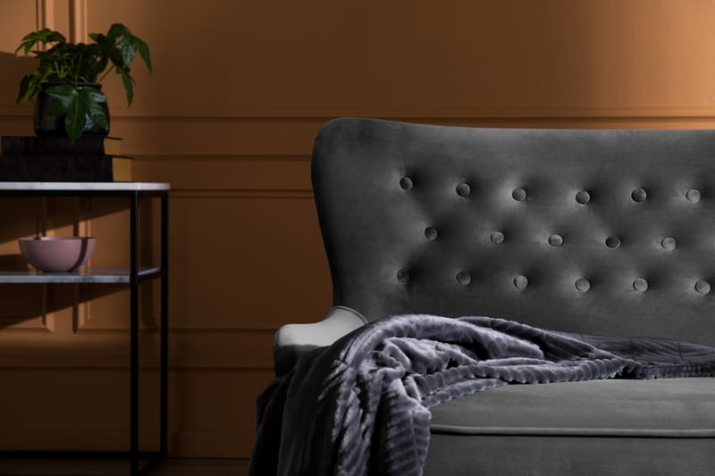 Dahlia Sofa Velour - Mørkegrå - Howard sofa - Velour sofaer - 2 personers sofa