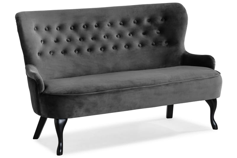 Dahlia Sofa Velour - Mørkegrå - Møbler - Sofaer - Howard sofa