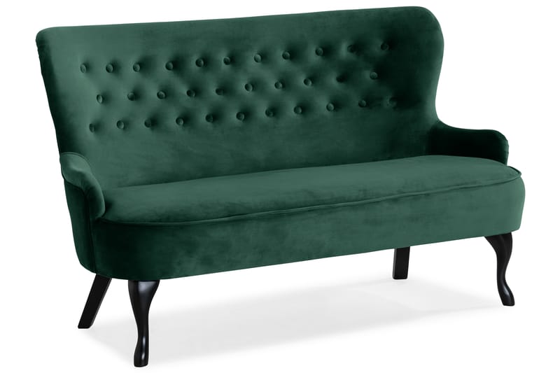 Dahlia Sofa Velour - Mørkegrøn - Møbler - Sofaer - Howard sofa